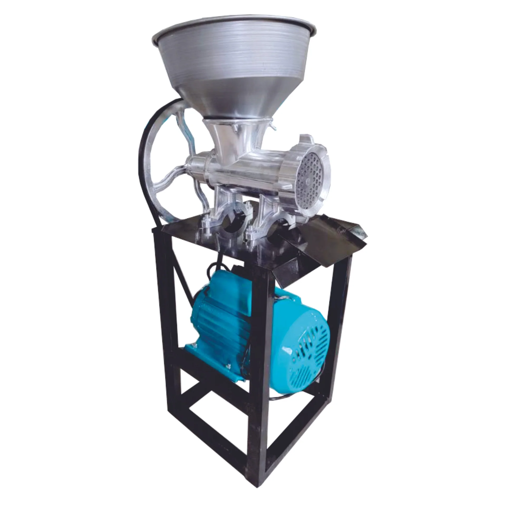 Ustensile gatit - Masina de tocat carne din aluminiu cu motor si cuva, Broman