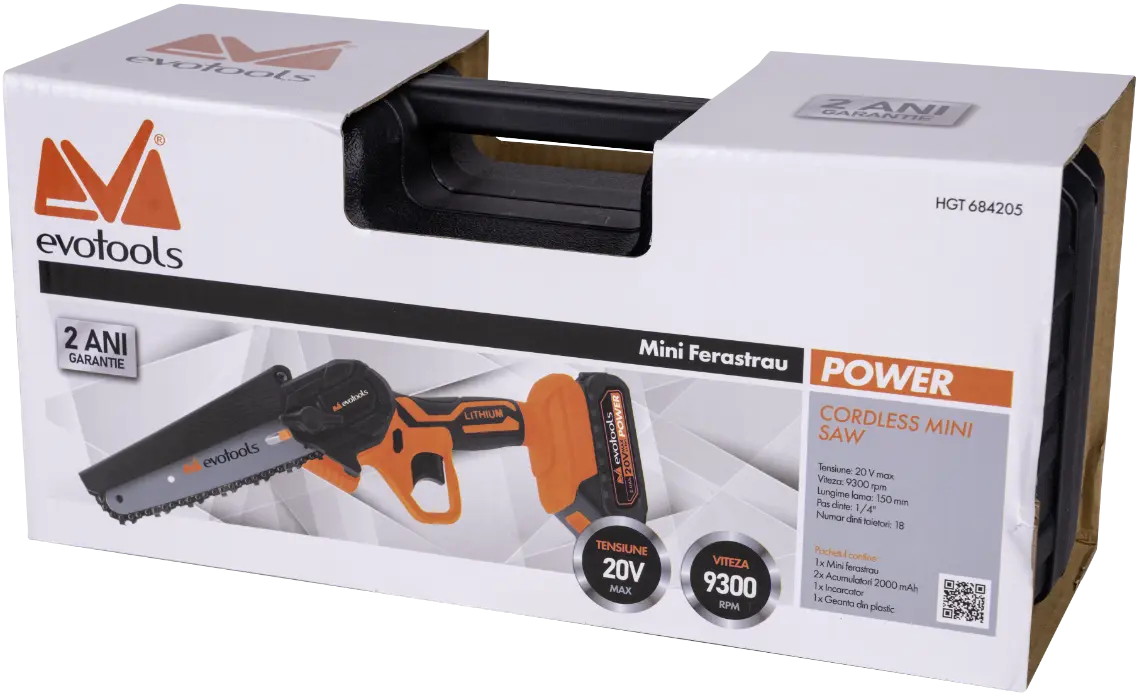 Mini Ferastrau cu 2 Acumulatori si Incarcator MS 2000 Power Evotools [1]
