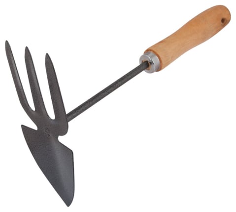 Mini unelte - Mini-Sapaliga 3 Dinti Maner Lemn ETS - Latime 70 mm