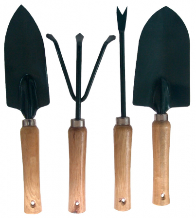 Mini unelte - Mini Unelte Gradina Maner Lemn 4 Pcs