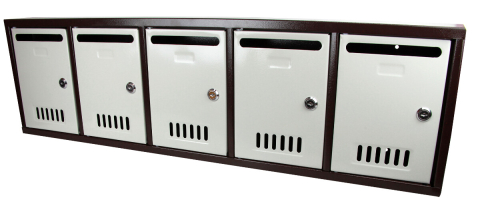 Diverse - Modul 5 Cutii Postale - Lungime 910 mm Latime 76 mm Inaltime 260 mm