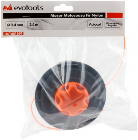 Mosor Motocoasa Fir Nylon cu Autocut si Alimentare Rapida 1160 / G[mm]: 2.4; L[m]: 2.4 - Grosime fir 2.4 mm Lungime fir 2.4 m Marime 10x1.25 [1]