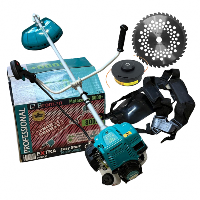 Motocoase 4 timpi - Motocoasă Broman Profesional 8000+, 9.8 Cp, accesorii incluse