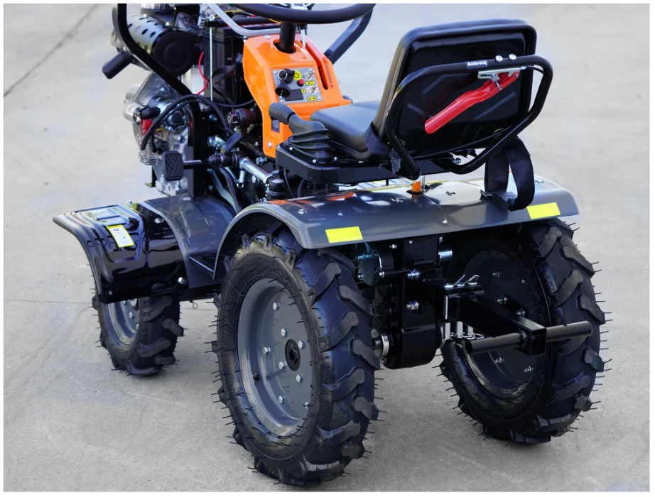 Motocultor Ride-On (Minitractor) 4x4 R1200 Evotools PLUS Motor Diesel KAMA Pornire Electrica - Putere 12 cp [5]