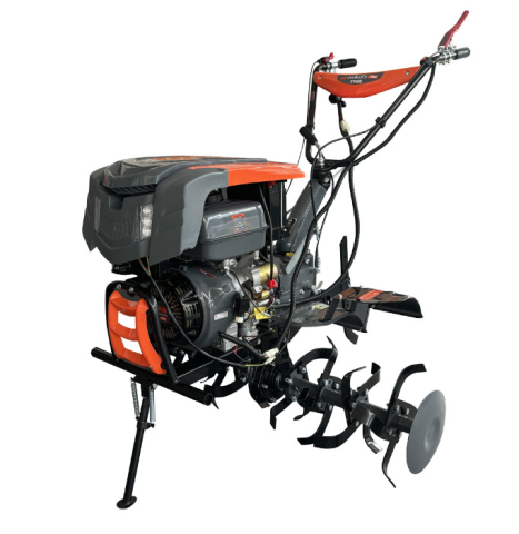 Motocultoare si motosape - Motocultor T1400 Pornire Electrica 14CP, cu Far, Capota si Roti de Transport EvoTools +Plus