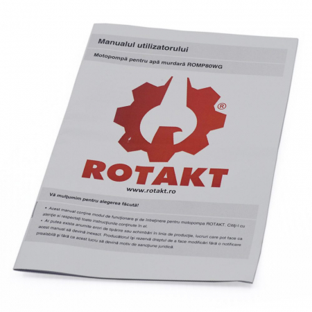 Motopompa Rotakt ROMP80WG, pentru apa murdara, 3&quot; [2]