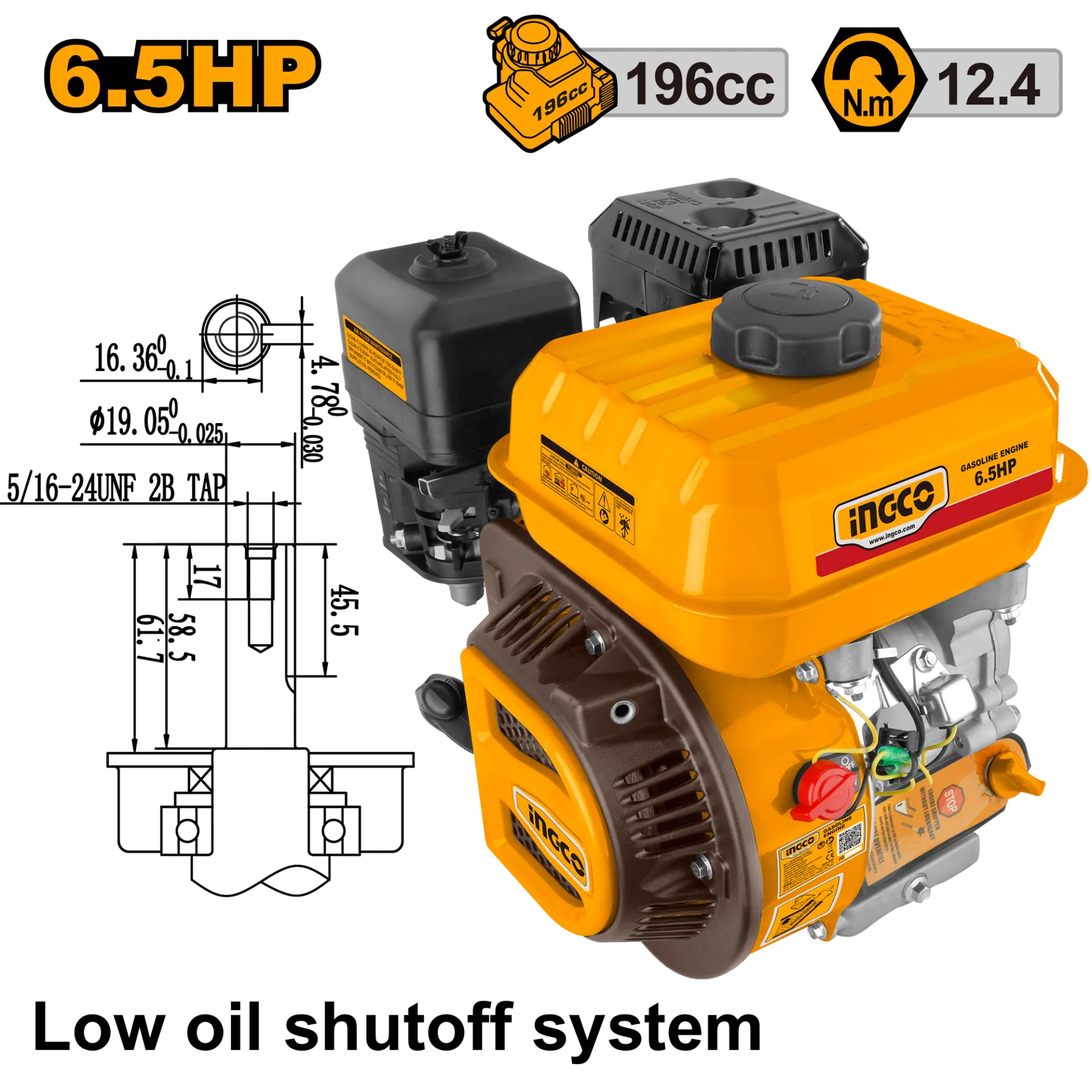 Generatoare si motoare - Motor in 4 Timpi 6.5HP pe Benzina