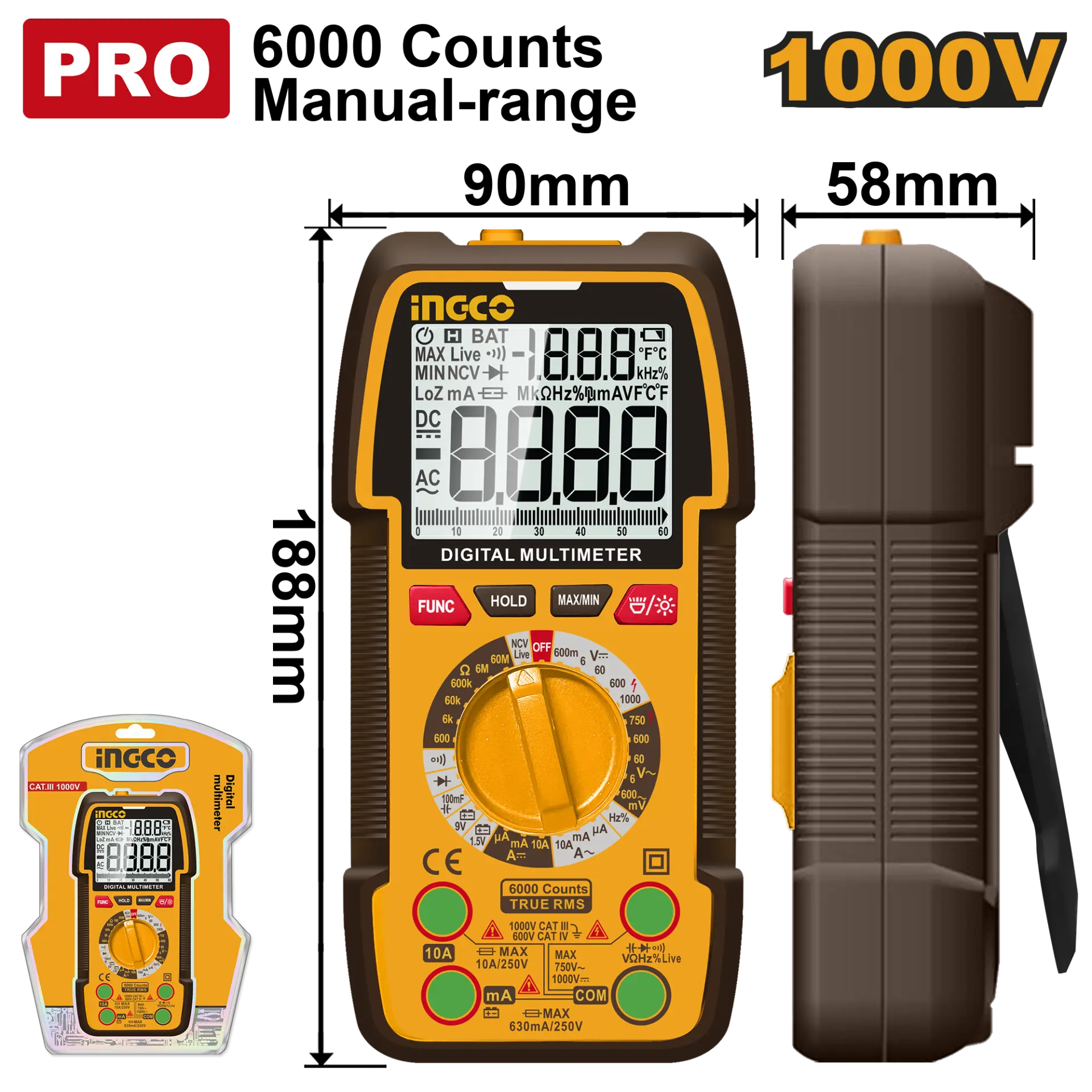Multimetre - Multimetru Digital 1000V Industrial 6000 Puncte