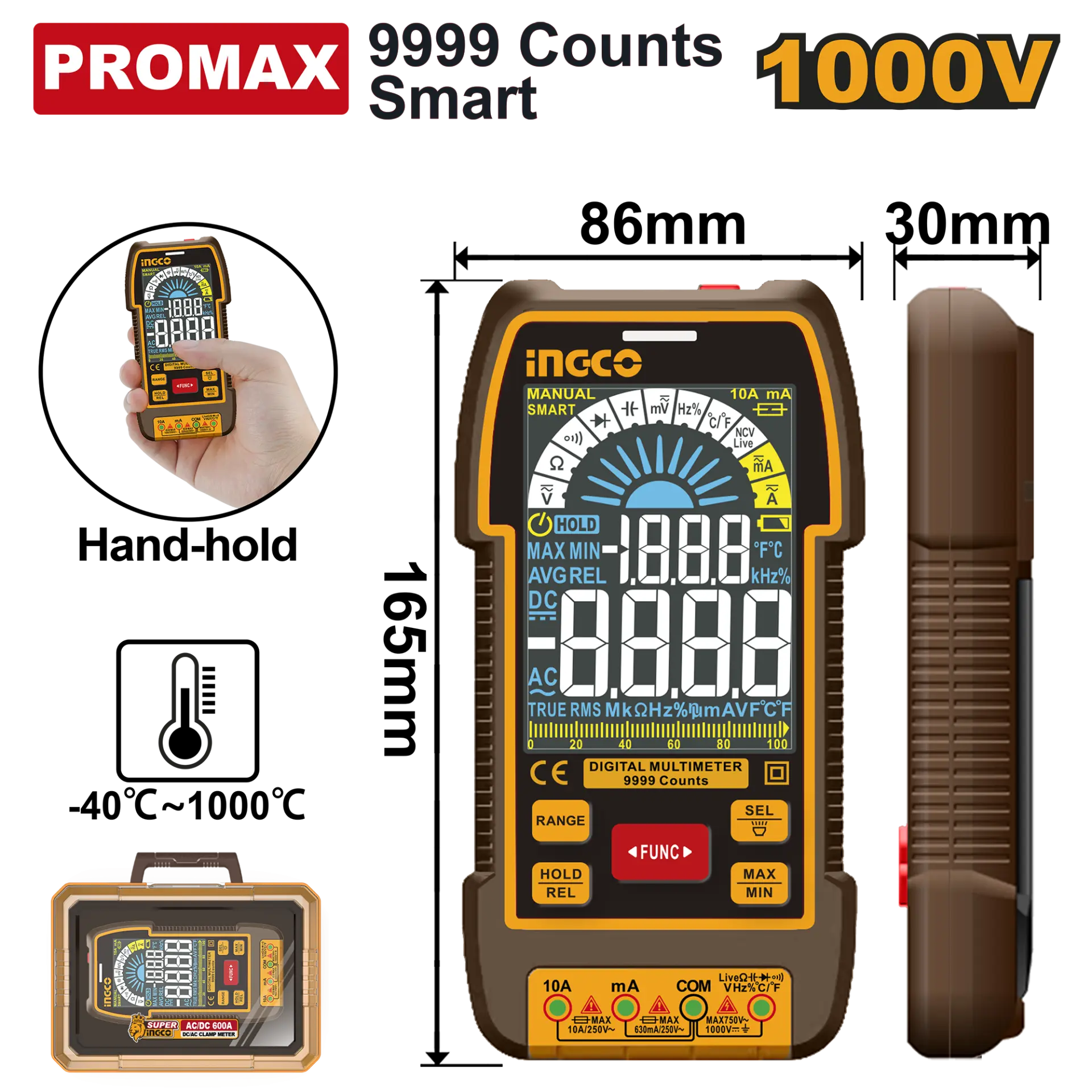 Multimetre - Multimetru Digital 1000V Industrial 9999 Puncte