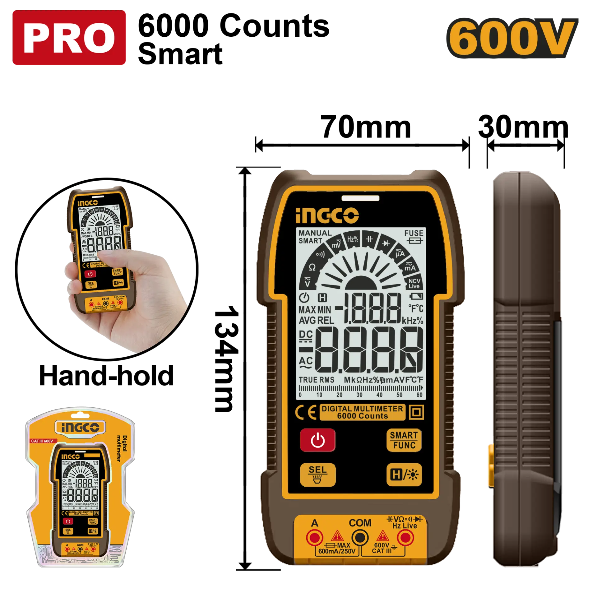 Multimetre - Multimetru Digital 600V Industrial 6000 Puncte
