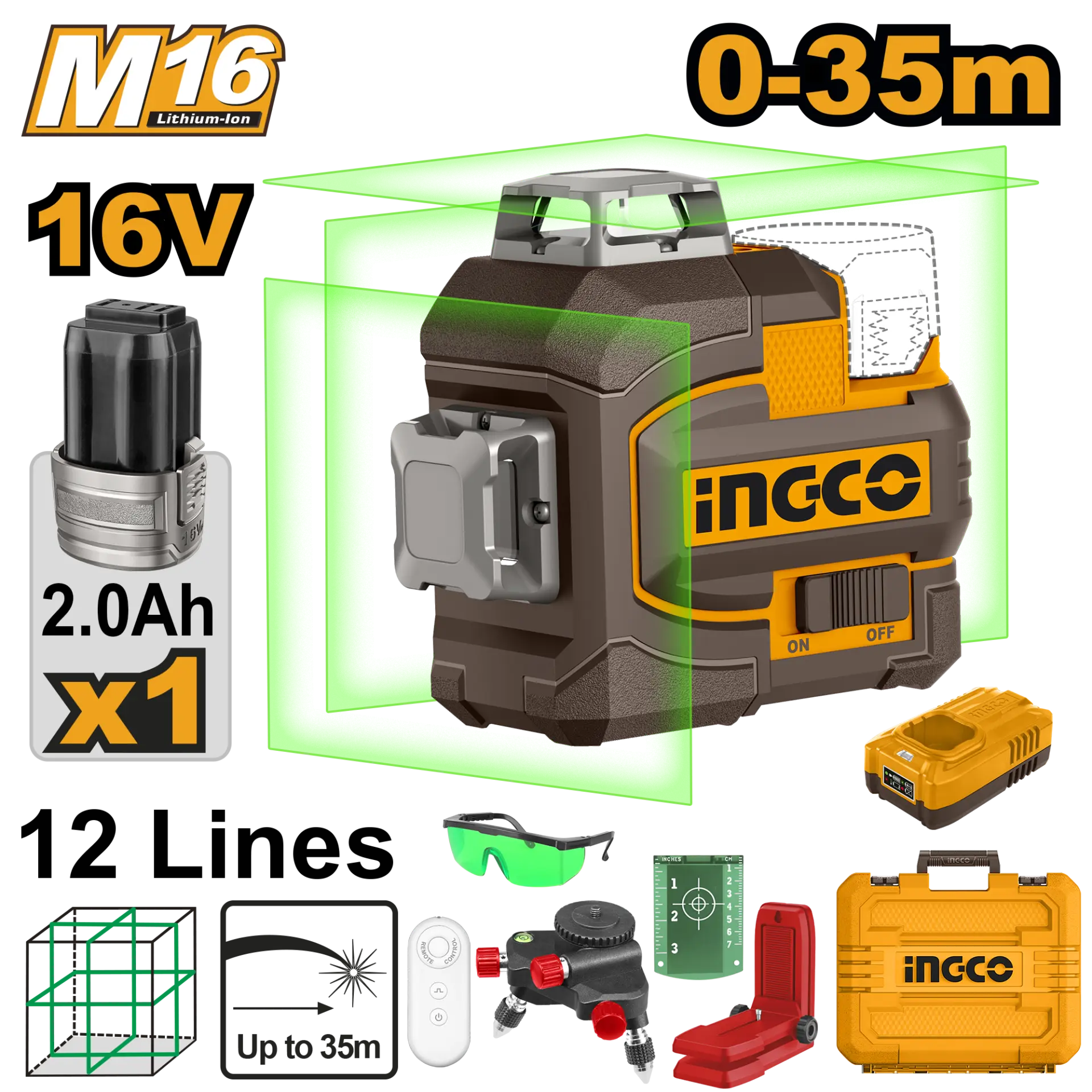Scule & unelte - Nivela cu Laser 16V 0-35m