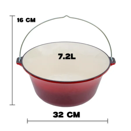 Pachet Ceaun din fonta emailata 7.2 Litri + arzator 4 kw [2]
