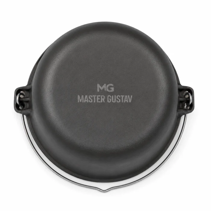 Pachet Ceaun din Fontă natur Master Gustav – 10.7 litri + Trepied 1,1 M [1]