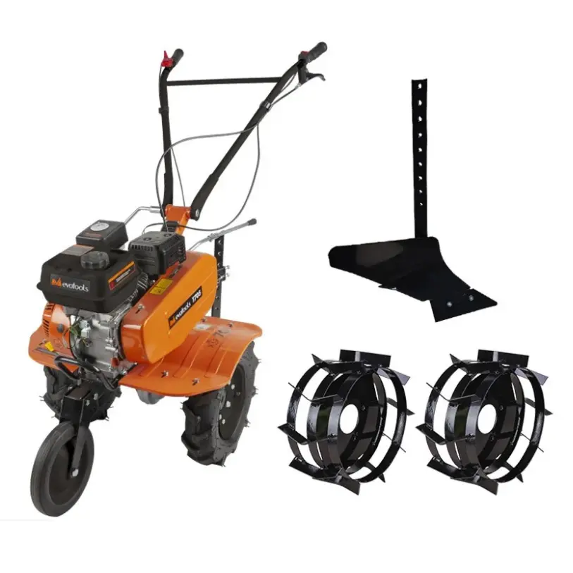 Gradina & gospodarie - Pachet Motosapa T705 cu Plug si Roti Metalice Evotools