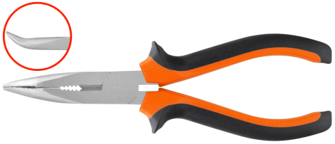 Clesti, patenti si foarfece - Patent Falci Indoite Orange-Negru - Lungime 150 mm