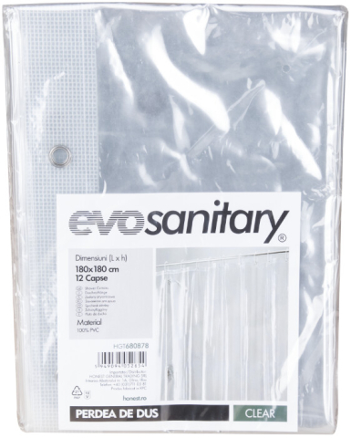 Accesorii baie - Perdea de Dus Transparenta ESS