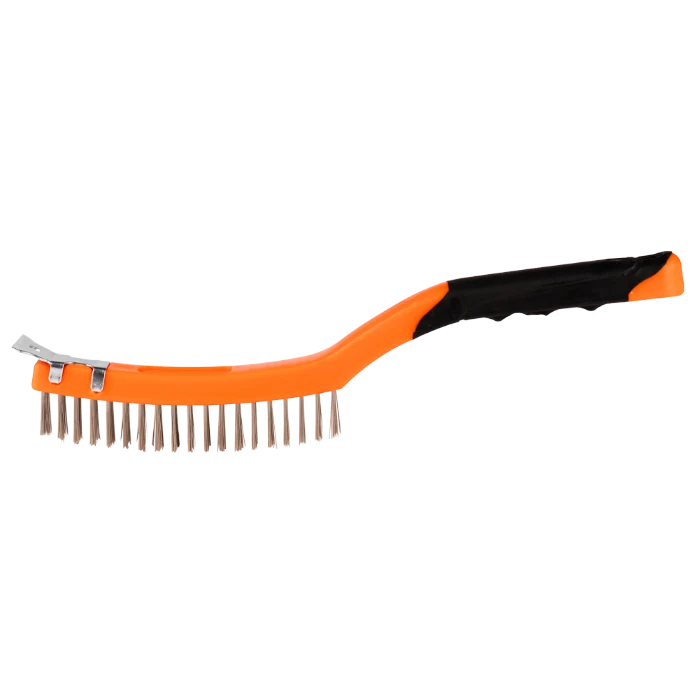 Camping - Perie Sarma Inox Maner Plastic 2 culori cu Racleta