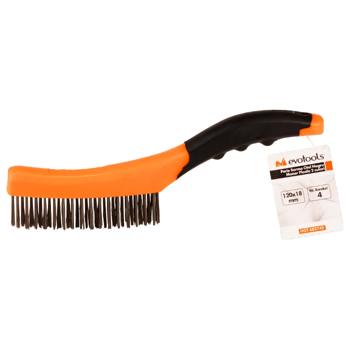 Perie Sarma Otel Negru Maner Plastic 2 culori [3]