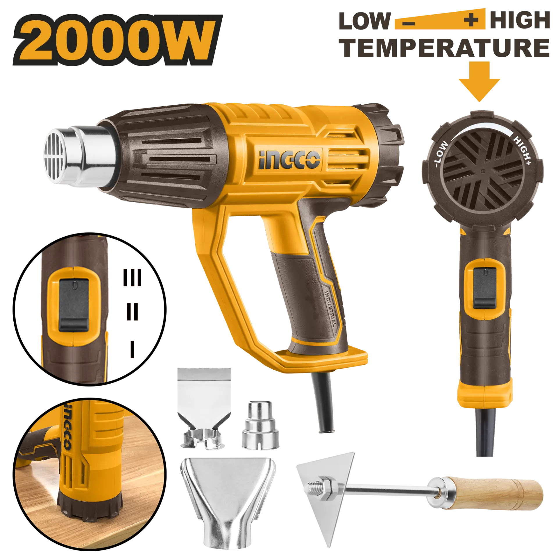 Scule electrice - Pistol cu Aer Cald 6 Reglaje si Accesorii