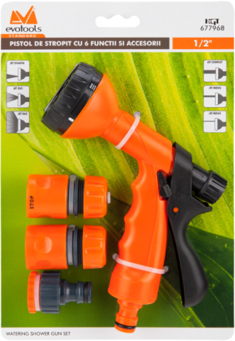 Pistol de Stropit 6 Functii cu 3 Accesorii - Diametru 1/2 inch [1]