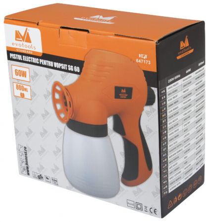Pistol Electric pentru Vopsit SG 60 EPTO - Putere pistol 60 W Volum pistol 800 ml [1]