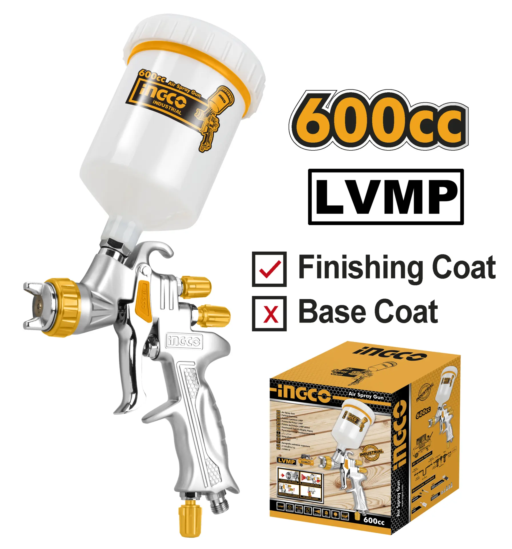 Scule si unelte pneumatice - Pistol Vopsit LVMP vas din plastic Sus