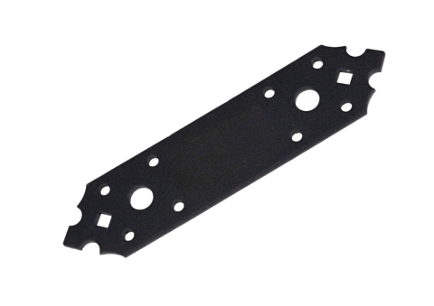 Feronerie, suruburi si elemente fixare - Placa Perforata Imbinare Lemn Negru Decorativ