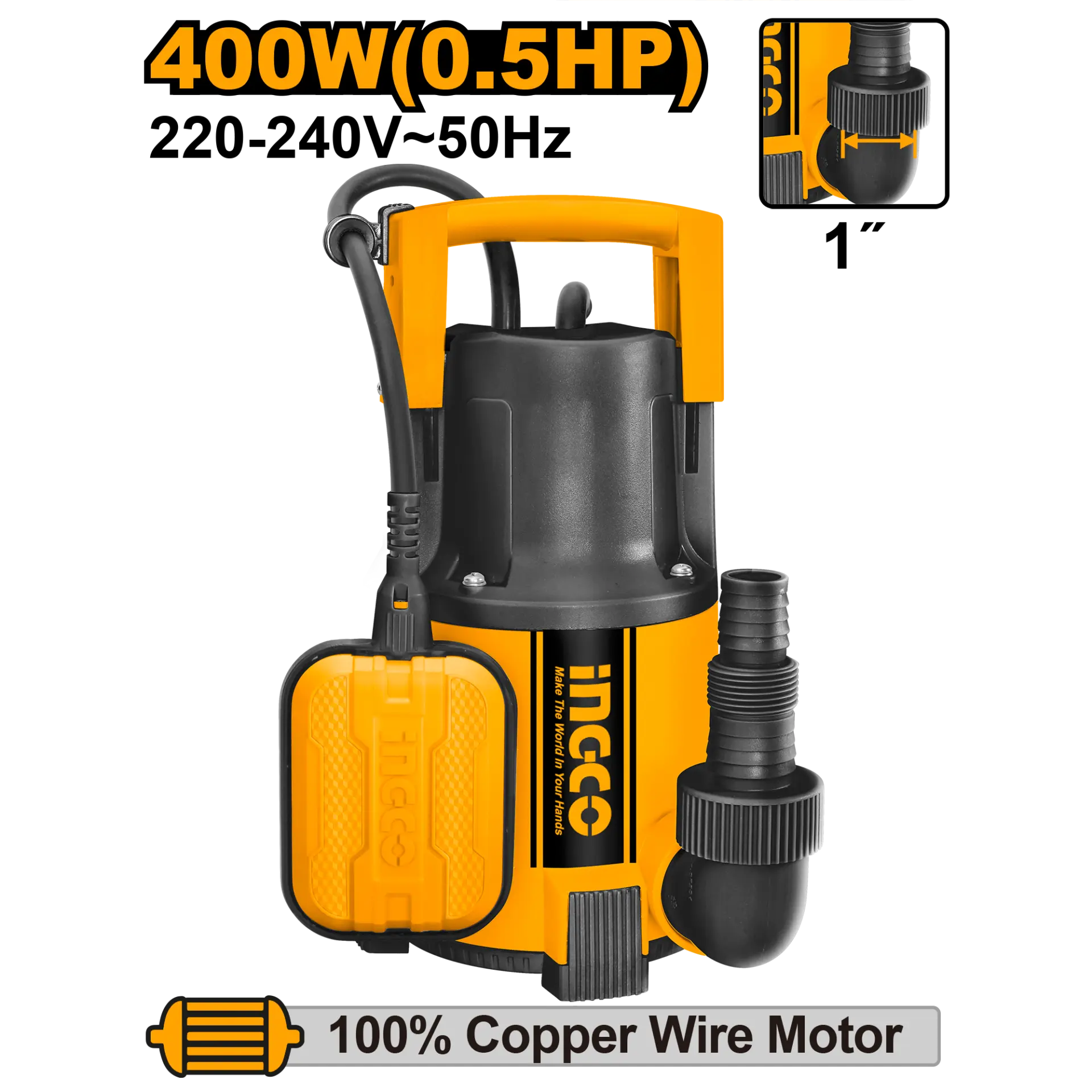 Pompe submersibile apa curata - Pompa Submersibila cu Plutitor 400W 1