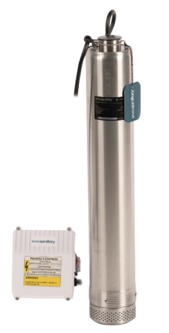 Pompe si sisteme de irigat - Pompa Submersibila Inox 750W Centrifugala 6 Turbine Absorbtie in Partea Inferioara si Panou de Comanda Evosanitary