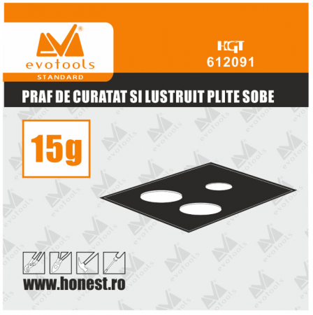Uz casnic & industrial - Praf de Curatat si Lustruit Plite Sobe - Masa 15 g Tip Vulcan