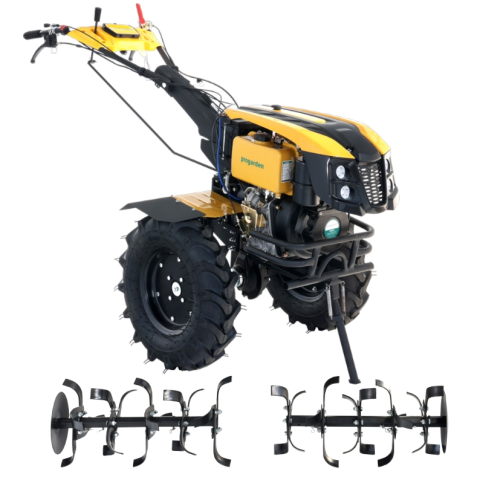 ProGARDEN Campo 1273 Alpine V2, motocultor 12CP, 2+1 trepte, 2+2+1 freze, roti 6.00-12, diesel, EU V, pornire electrica, 2 prize putere [1]