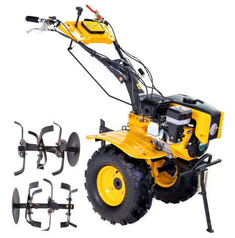 Gradina & gospodarie - ProGARDEN Campo 873 Alpine motocultor 7CP, 2+1 trepte, 2+1 freze, benzina, roti ATV, 2 prize putere
