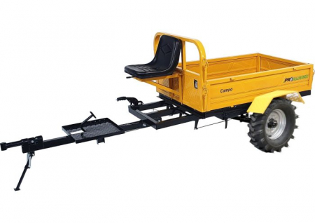ProGARDEN Campo RM500CT remorca 500kg minitractor, 1 osie, prindere cupla, roti profil agricol 6.00-12 [5]