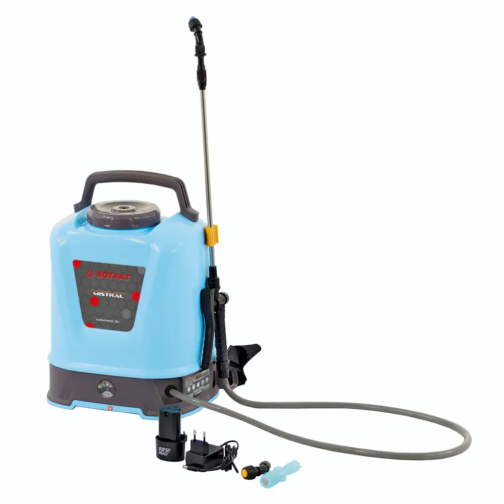 Pompe de stropit - Pulverizator Electric Cu Acumulator Rotakt Mistral 10L, Presiune De Lucru 0.6 MPA (6 Bari)