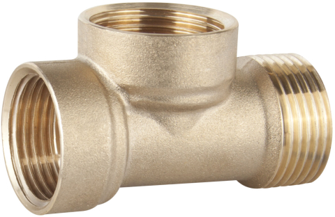 Piese si accesorii pompe de suprafata - Racord din Alama cu 3 Cai pentru Hidrofor - Diametru 1 inch - 2 Buc