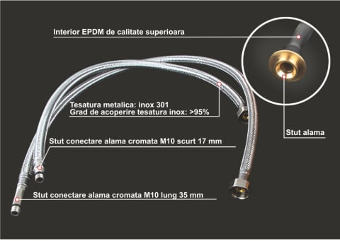 Racord Flexibil Baterie Inox - 1 Buc [4]