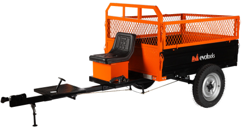 Remorci motocultoare - Remorca Evotools TTS500 - Compatibila Motocultor cu Grilaj Plasa