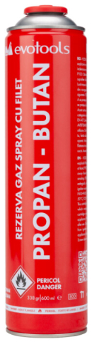 Rezerve buteli gaz - Rezerva Gaz Spray cu Filet 7/16 (330 gr)