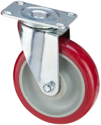 Uz casnic & industrial - Roata Pivotanta cu Flansa Poliamida - Fara Frana Diametru 125 mm Sarcina Maxima 70 kg