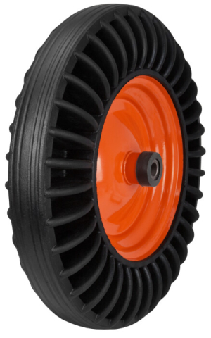 Utilaje pentru constructii - Roata Roaba P Cauciuc Plin cu Janta Metalica Profil Drept