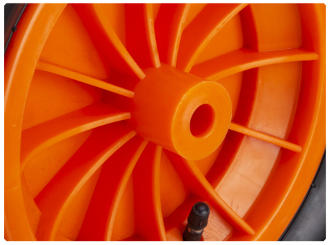 Roata Roaba Pneumatica cu Janta Plastic Profil Rotund [4]