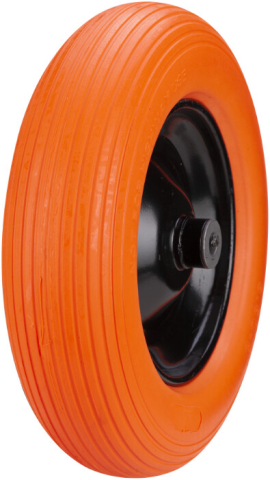 Accesorii roabe - Roata Roaba Poliuretan cu Janta Metalica Profil Rotund