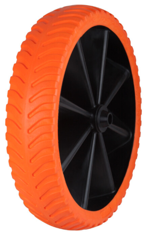 Utilaje pentru constructii - Roata Roaba Poliuretan Slim cu Janta Plastic Profil Rotund