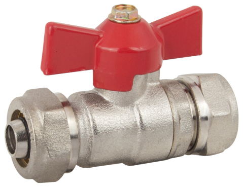 Sanitare - Robinet de Trecere Fluture - Diametru intrare 16 mm Diametru iesire 16 mm Conectare PEX-PEX