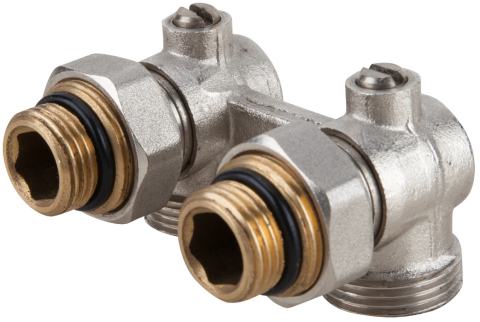 Instalati de incalzire si ventilatie - Robinet Dublu pentru Calorifer Tip H 1048 - Diametru robinet 1/2x3/4 inch