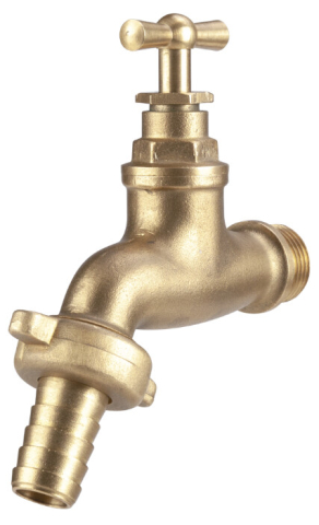 Sanitare - Robinet Dublu-Serviciu Alama cu Cap Armatura din Cauciuc