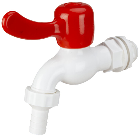 Sanitare - Robinet Dublu-Serviciu din PVC pt Rezervor Plastic - Diametru intrare 1/2" inch