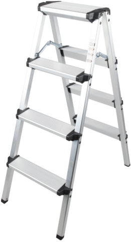 Scara Aluminiu Dubla EvoTools - Inaltime totala 120 cm Nr. Trepte 5 Inaltime Utila 120 cm [1]