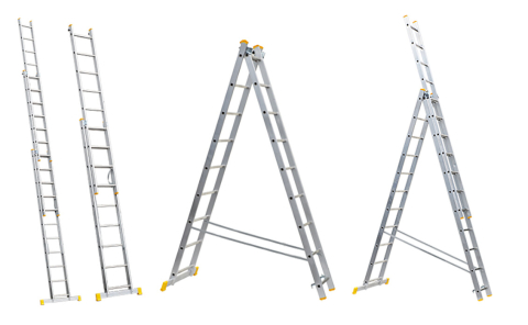 Scara Aluminiu EvoTools +Plus - Nr. Trepte 9 Nr. Tronsoane 2 [9]