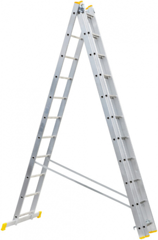Scara din Aluminiu ETS 1167 - 3 tronsoane, 11 trepte, Inaltime totala 647.5 cm [1]